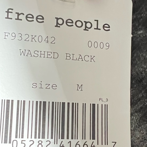 We The Free People Marked Black Hooded Pullover Tunic  Size Medium grunge - Picture 5 of 5